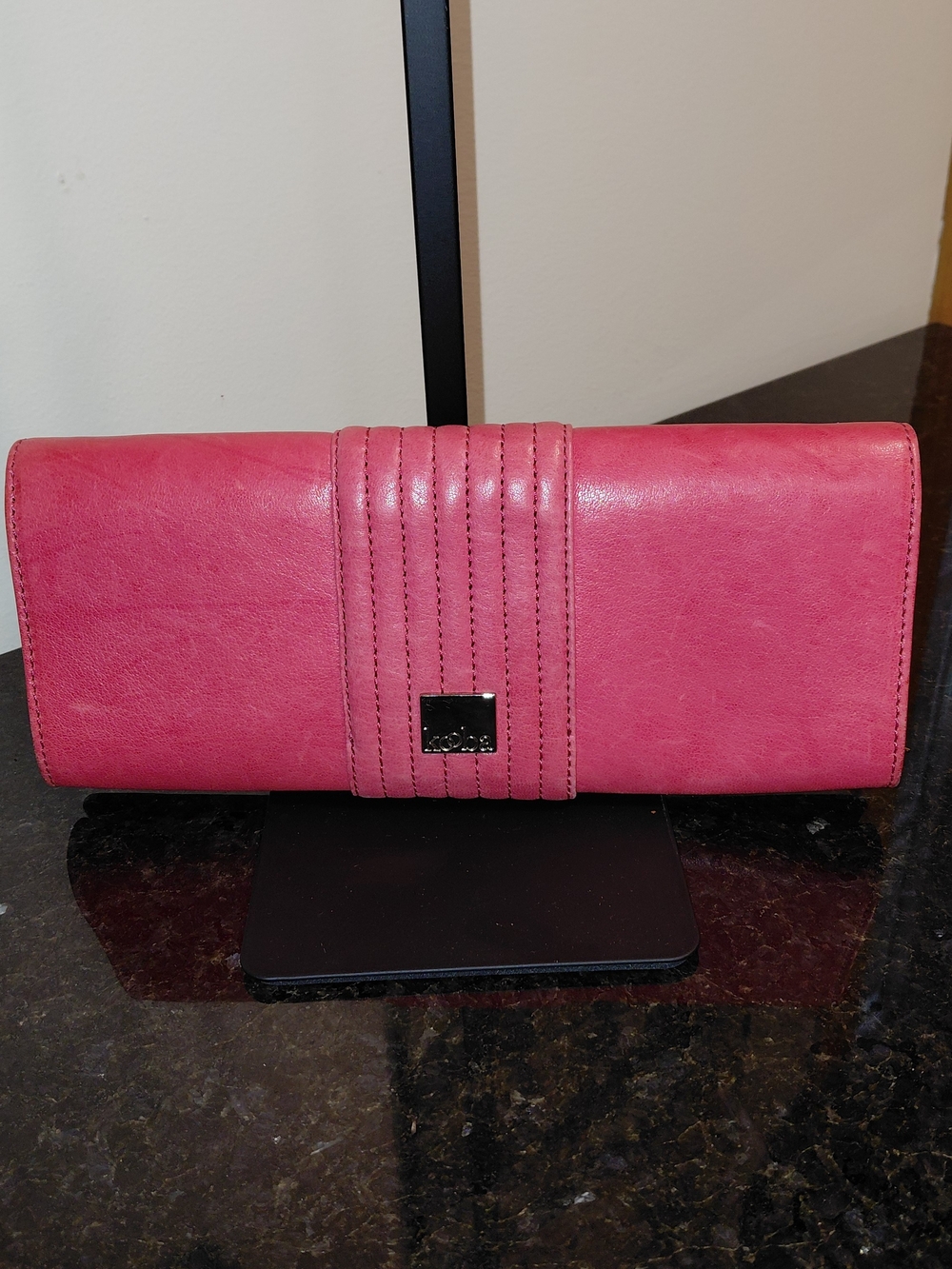 Y2K Kooba "Penelope" Pink Leather Clutch With Silver Hsrdware. VGC!💕💕